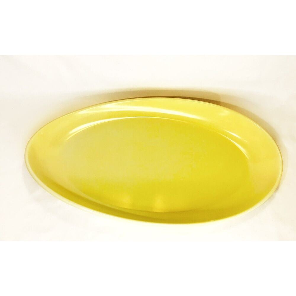 G.E.T. OP-1690 Heavy-Duty Shatterproof Oval Melamine Serving Platter 16” Yellow